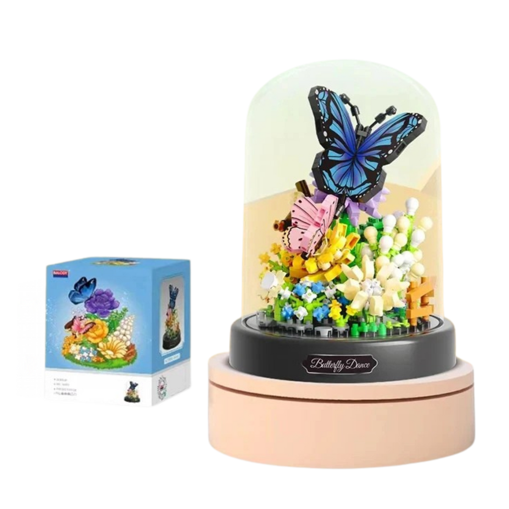 Bee & Butterfly Bonsai Building Blocks – Nature-Inspired Mini Flower Set with Dust Cover - Beyond Bricks