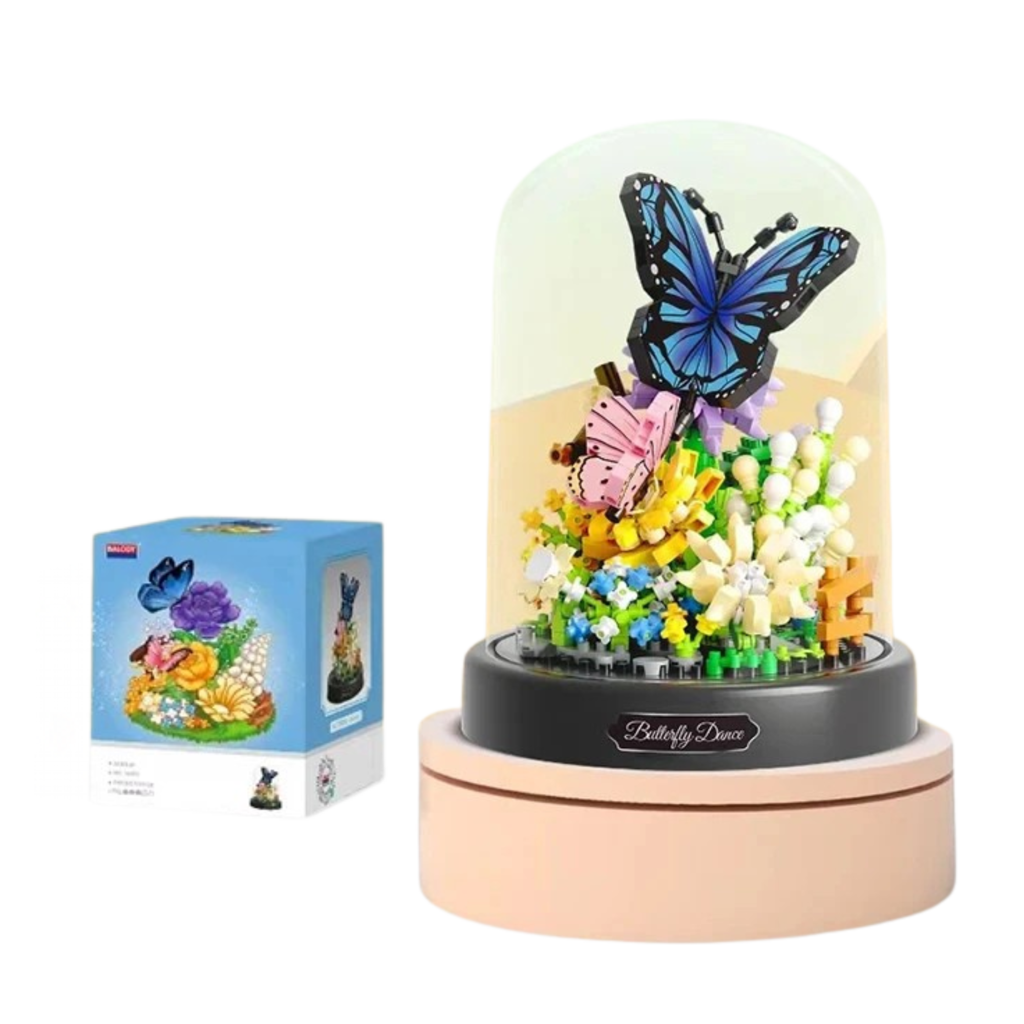 Bee & Butterfly Bonsai Building Blocks – Nature-Inspired Mini Flower Set with Dust Cover - Beyond Bricks
