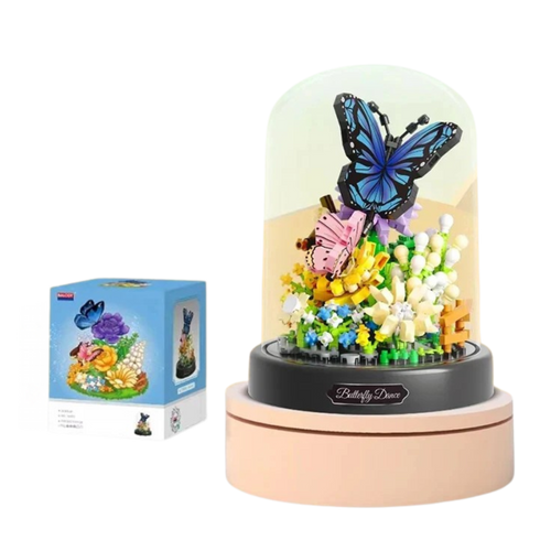 Bee & Butterfly Bonsai Building Blocks – Nature-Inspired Mini Flower Set with Dust Cover - Beyond Bricks