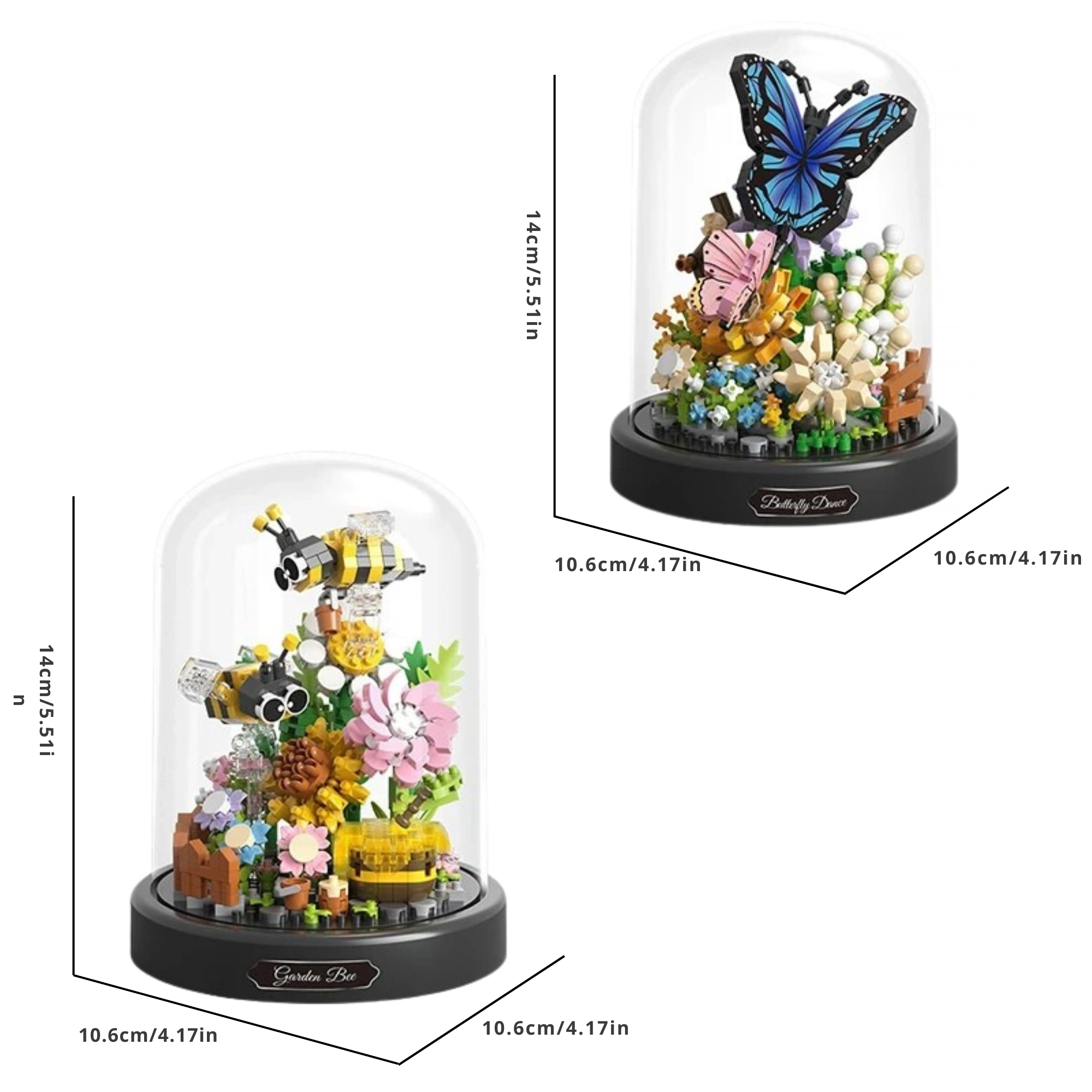 Bee & Butterfly Bonsai Building Blocks – Nature-Inspired Mini Flower Set with Dust Cover - Beyond Bricks