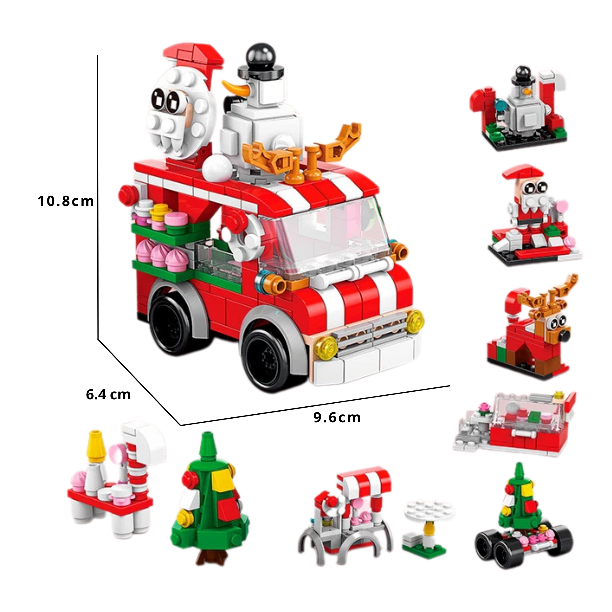 Festive Christmas Village Blocks – Collectible Holiday Houses with LED Lights - Beyond Bricks