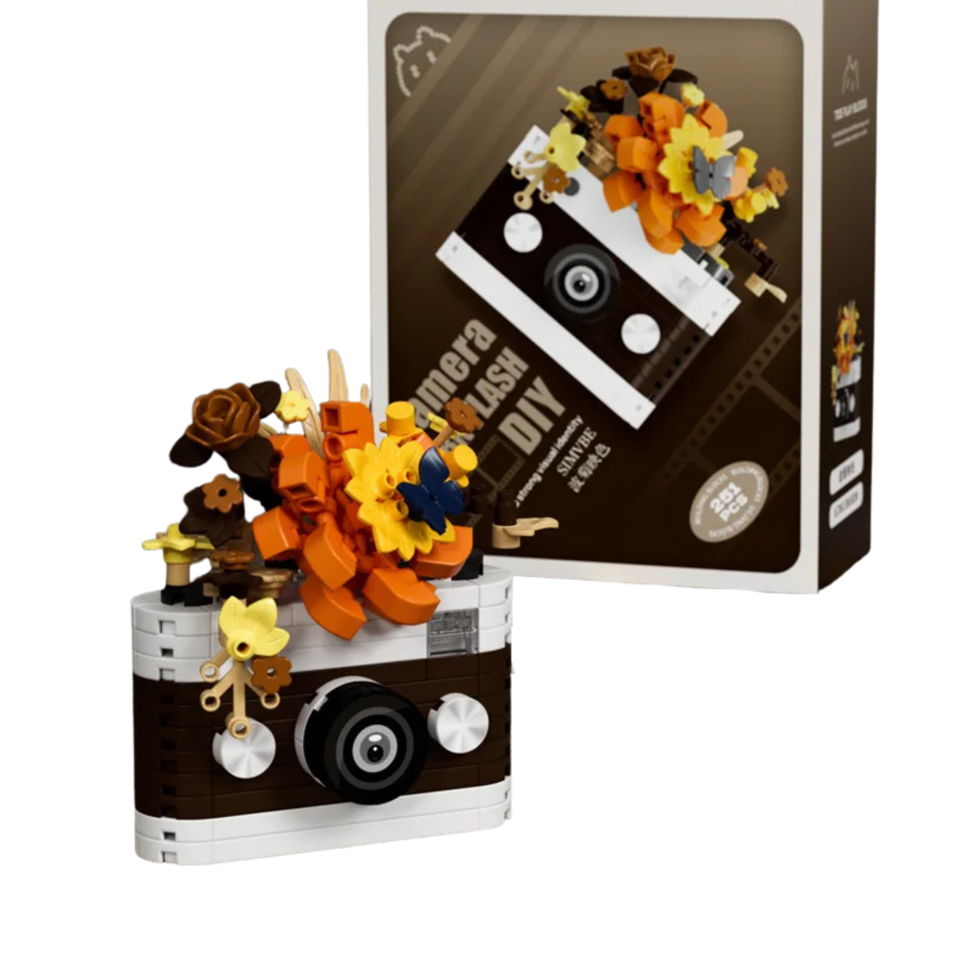 SLR Camera Flower Building Block Set – Creative Desk Toy & Stylish Home Décor Gift - Beyond Bricks