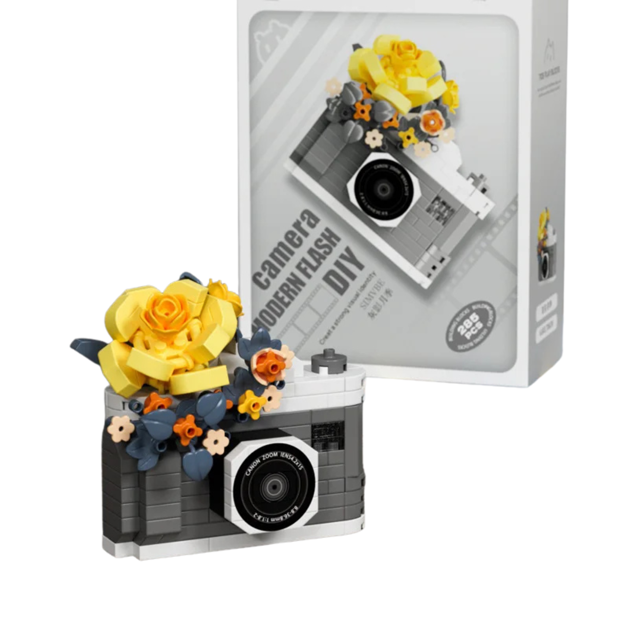 SLR Camera Flower Building Block Set – Creative Desk Toy & Stylish Home Décor Gift - Beyond Bricks