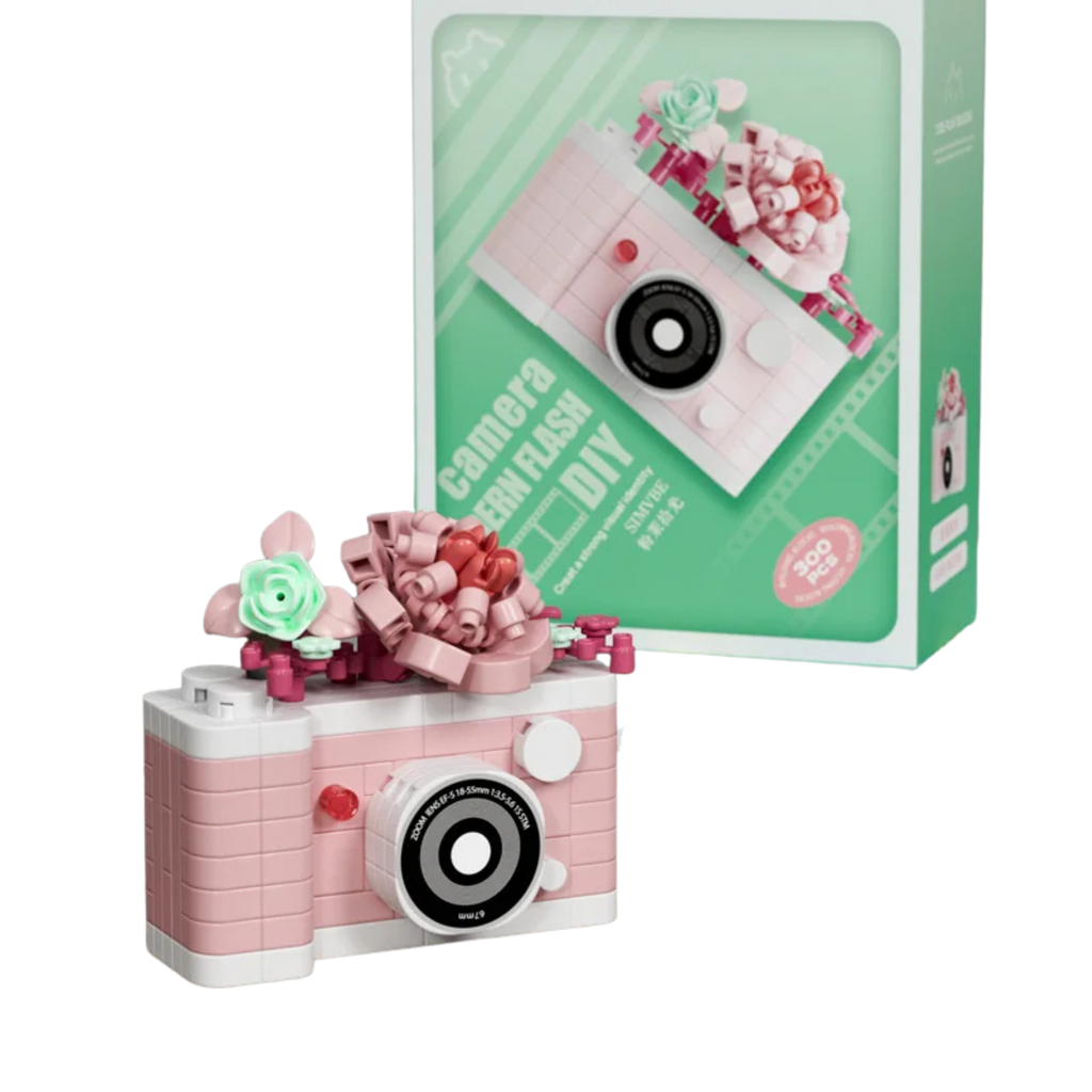 SLR Camera Flower Building Block Set – Creative Desk Toy & Stylish Home Décor Gift - Beyond Bricks
