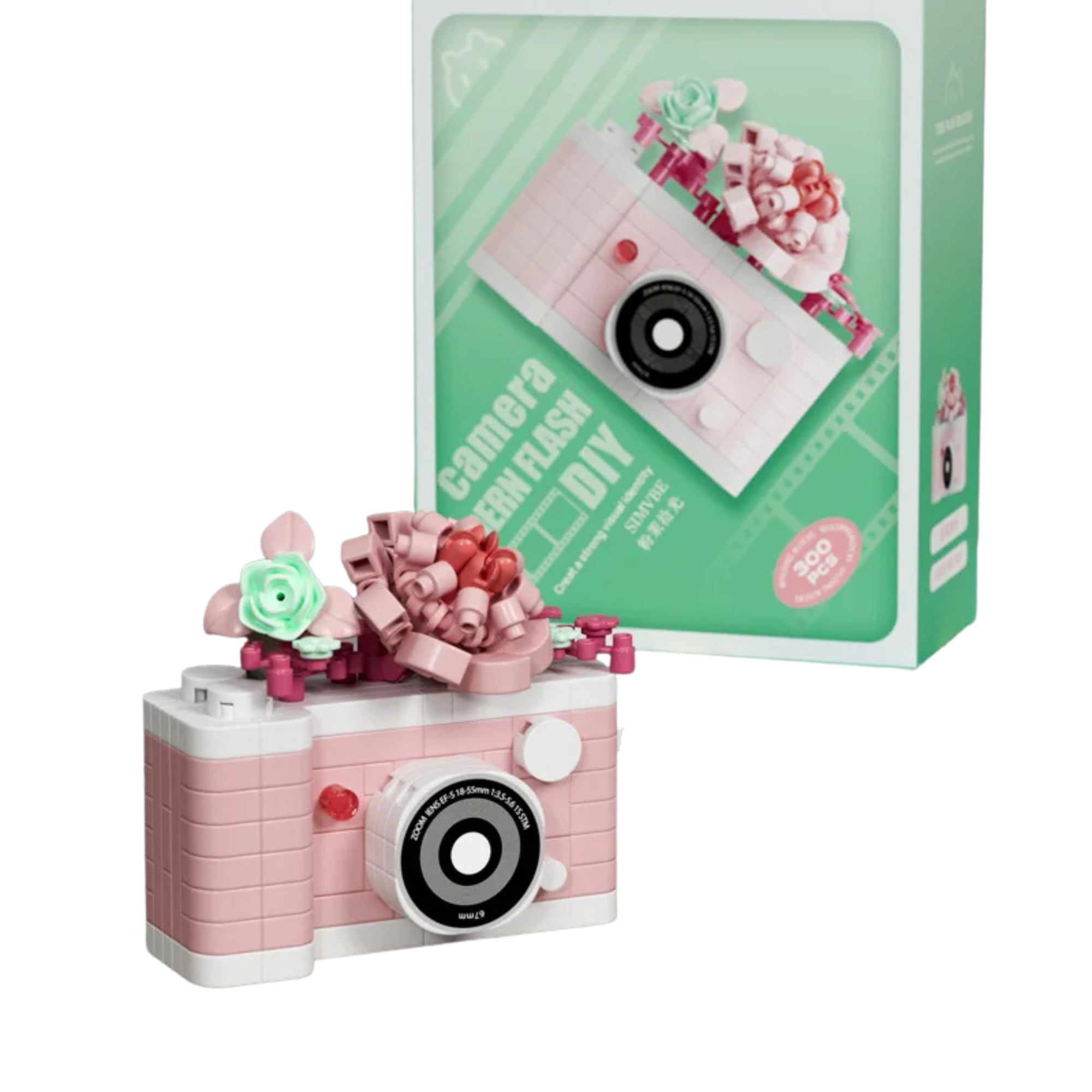 SLR Camera Flower Building Block Set – Creative Desk Toy & Stylish Home Décor Gift - Beyond Bricks