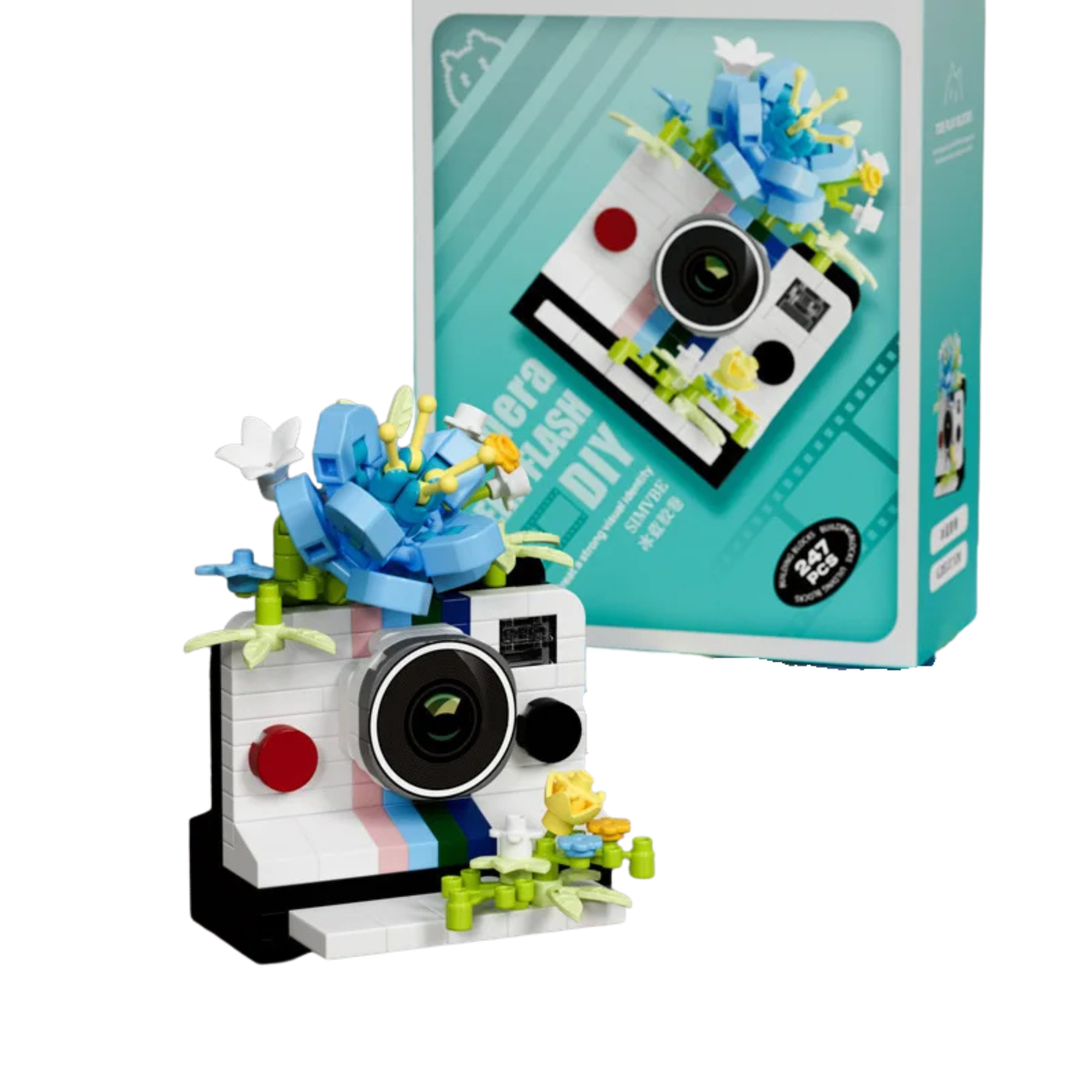 SLR Camera Flower Building Block Set – Creative Desk Toy & Stylish Home Décor Gift - Beyond Bricks