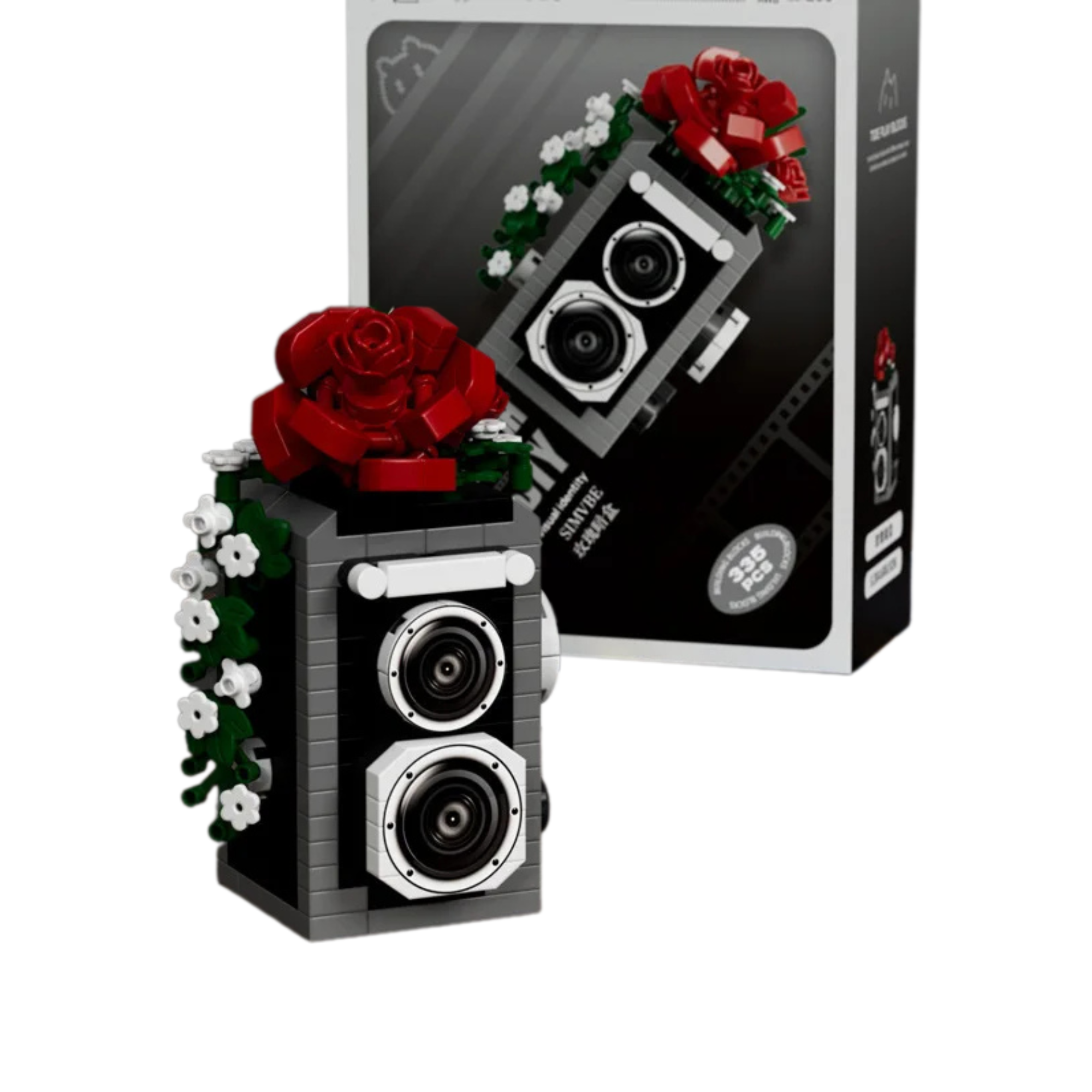 SLR Camera Flower Building Block Set – Creative Desk Toy & Stylish Home Décor Gift - Beyond Bricks