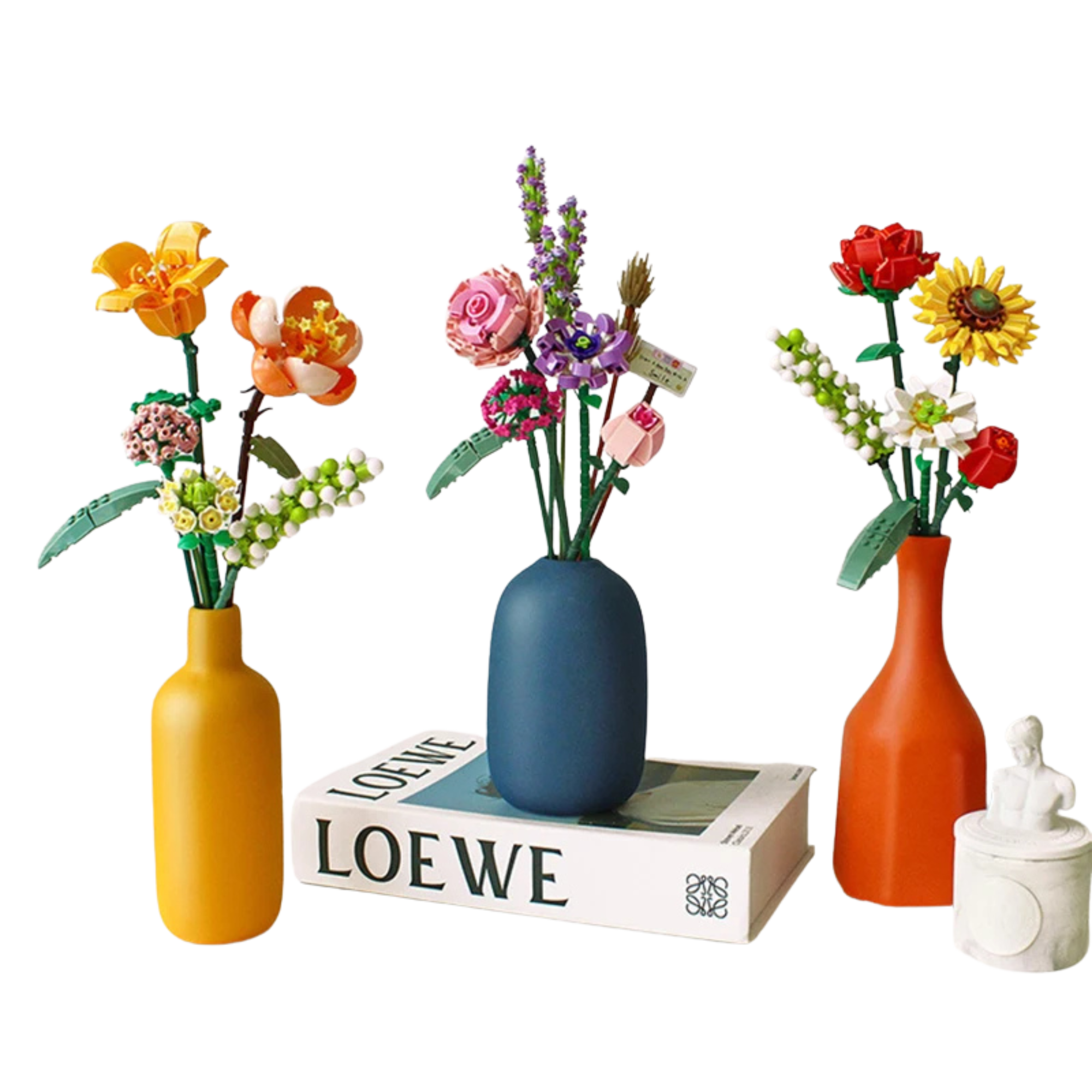 Flower Bouquet Building Blocks – DIY Rose, Hydrangea, Lily of the Valley & Mixed Blooms | Creative Brick Set Gift - Beyond Bricks