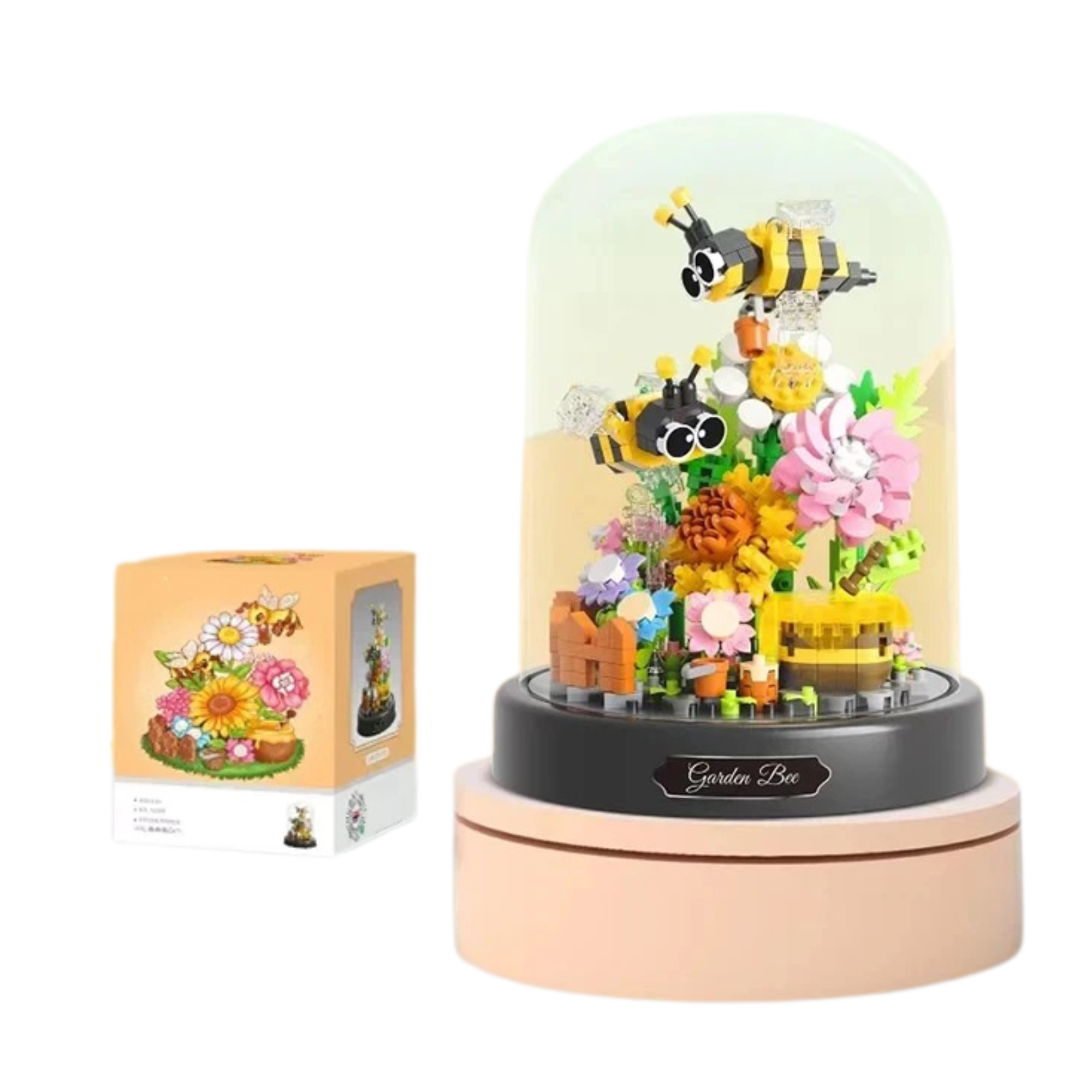 Bee & Butterfly Bonsai Building Blocks – Nature-Inspired Mini Flower Set with Dust Cover - Beyond Bricks