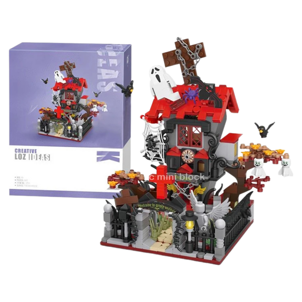 Haunted House Halloween Building Blocks – Ghosts, Witches & Spooky Pumpkin Mansion - Beyond Bricks