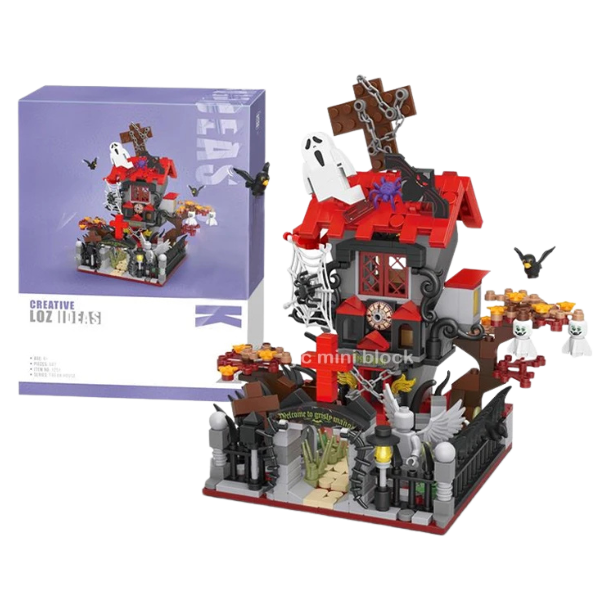 Haunted House Halloween Building Blocks – Ghosts, Witches & Spooky Pumpkin Mansion - Beyond Bricks