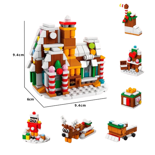 Festive Christmas Village Blocks – Collectible Holiday Houses with LED Lights - Beyond Bricks