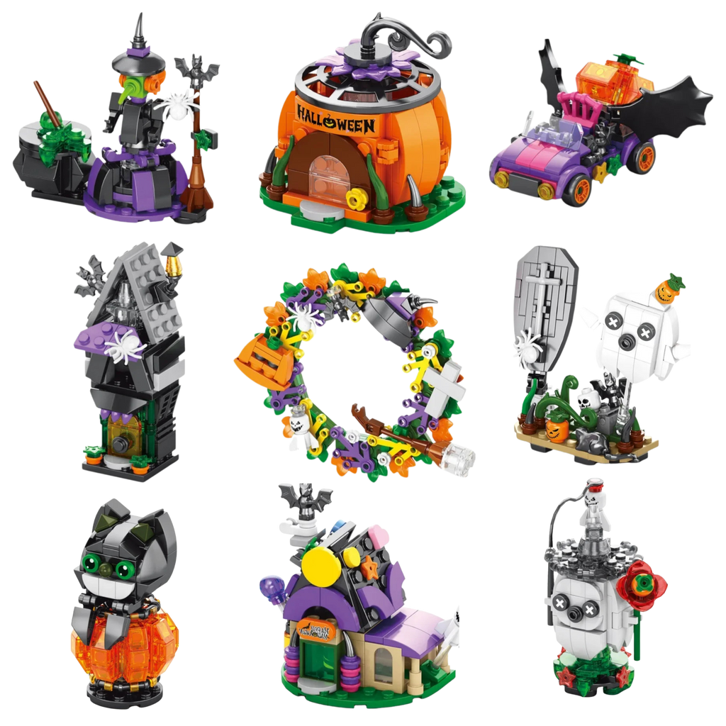 Mini Halloween Building Blocks – Haunted Houses, Pumpkins & Spooky Trains - Beyond Bricks