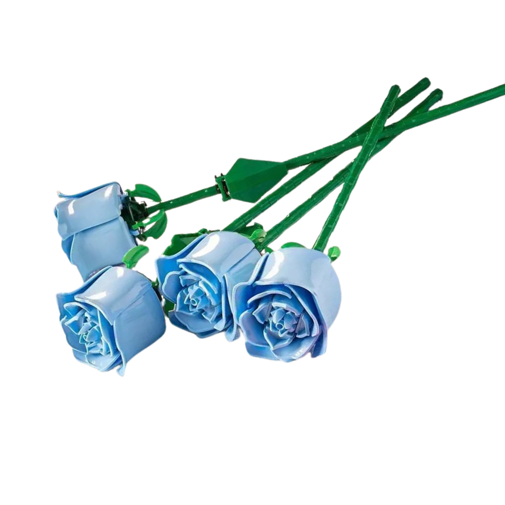 Brick Rose Bouquet – Buildable Mini Flower Set (Red, Pink, Blue Variants) - Beyond Bricks