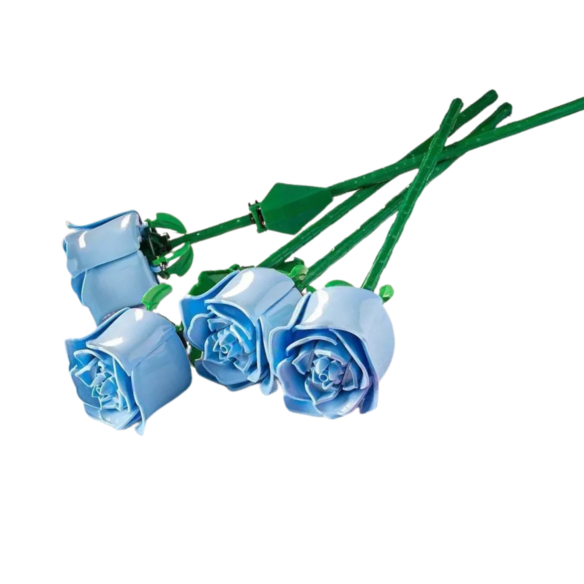 Brick Rose Bouquet – Buildable Mini Flower Set (Red, Pink, Blue Variants) - Beyond Bricks