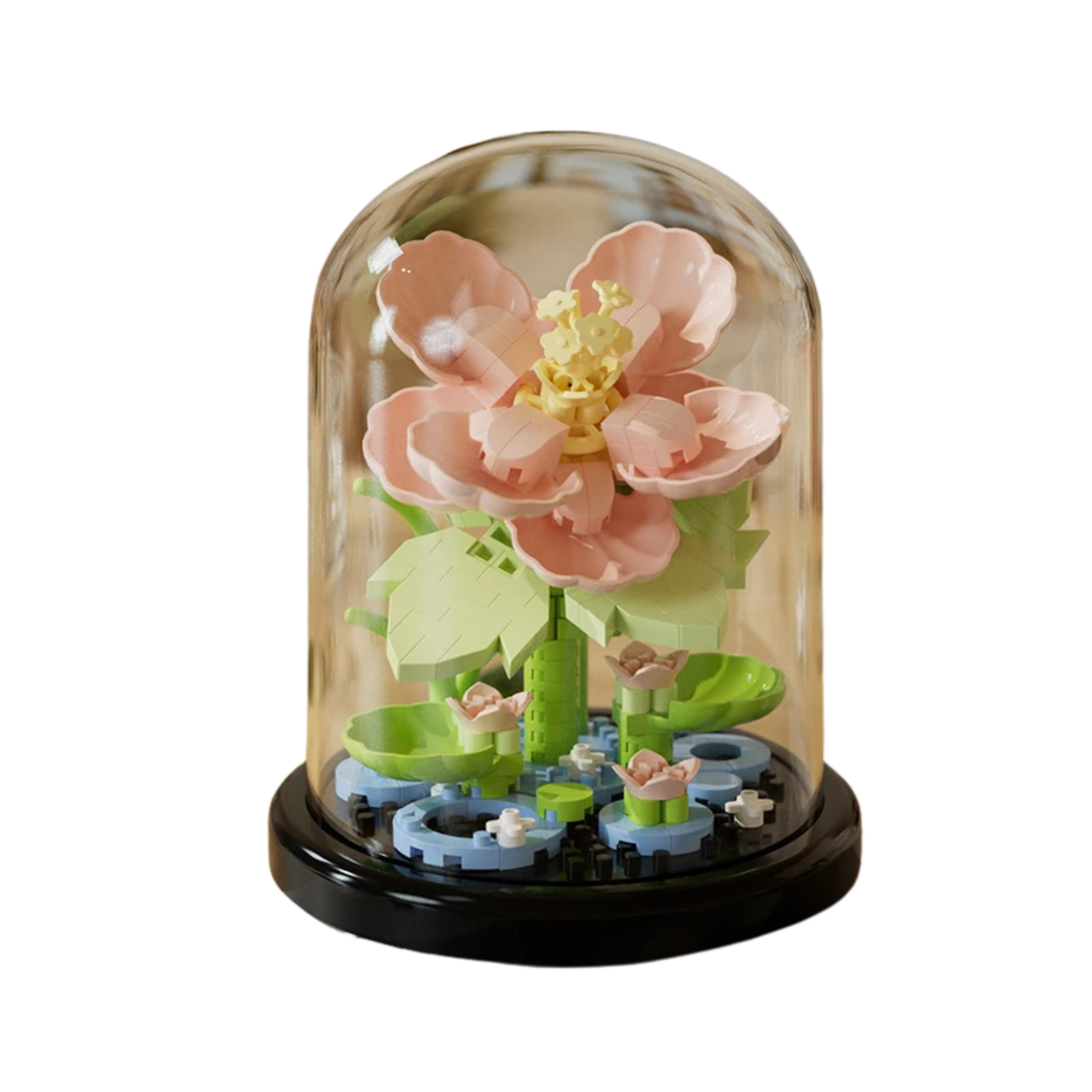 Flower Bouquet Building Block Set in Glass Dome – DIY Mini Floral Puzzle Decoration & Gift - Beyond Bricks