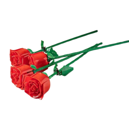 Brick Rose Bouquet – Buildable Mini Flower Set (Red, Pink, Blue Variants) - Beyond Bricks