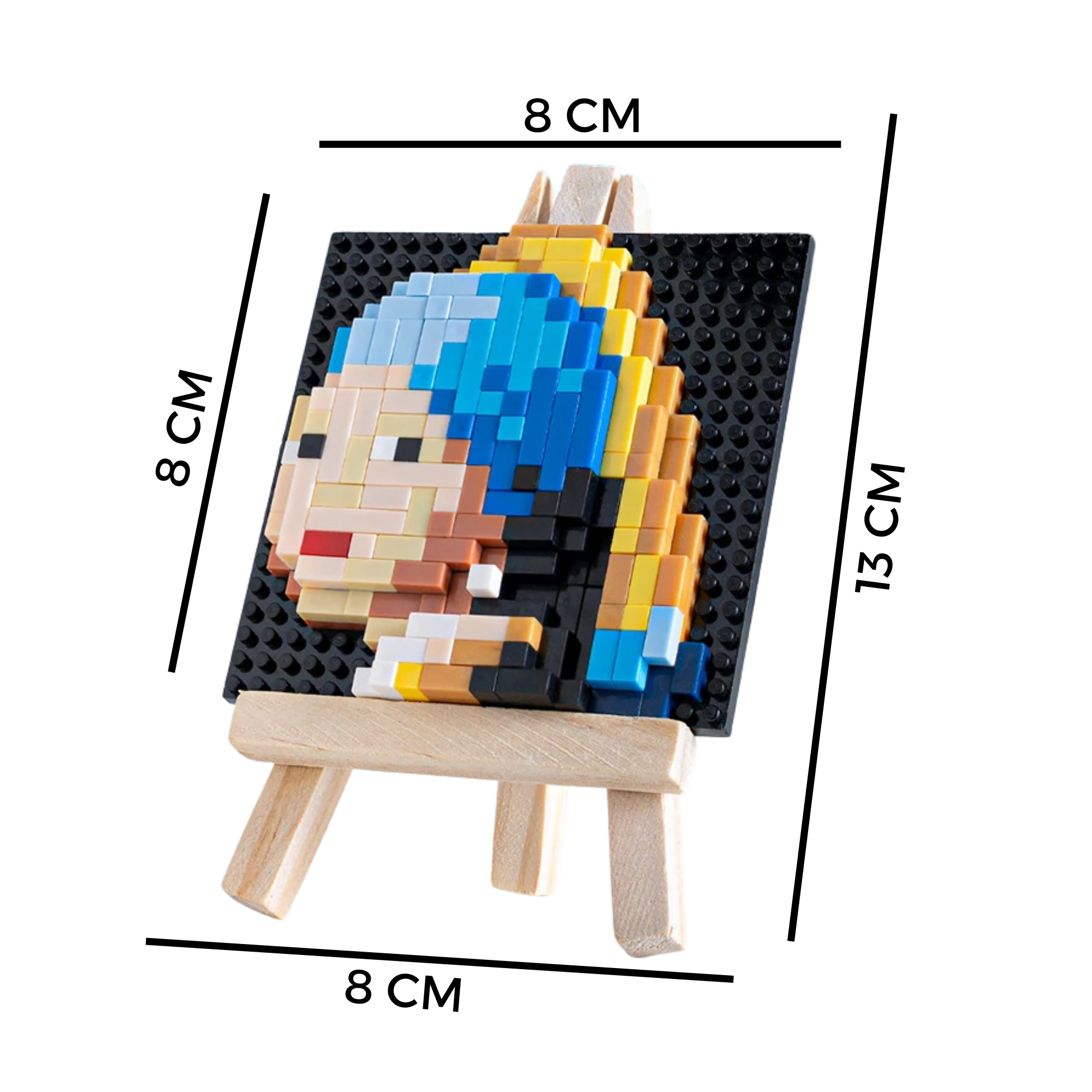 Mini Famous Painting Building Block Set with Wooden Easel – DIY Pixel Art Kit - Beyond Bricks