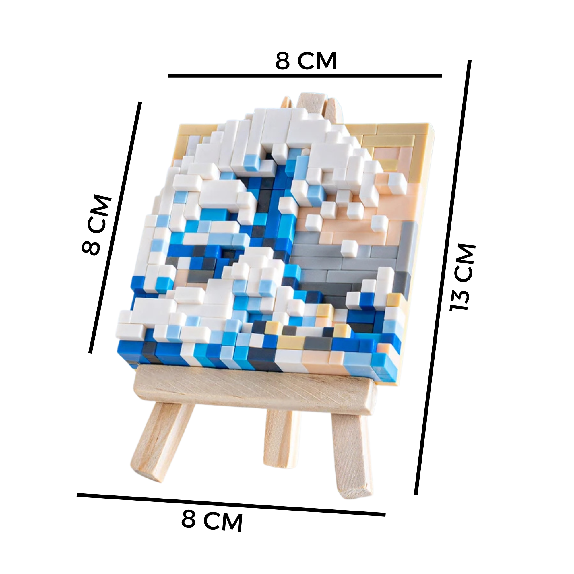 Mini Famous Painting Building Block Set with Wooden Easel – DIY Pixel Art Kit - Beyond Bricks
