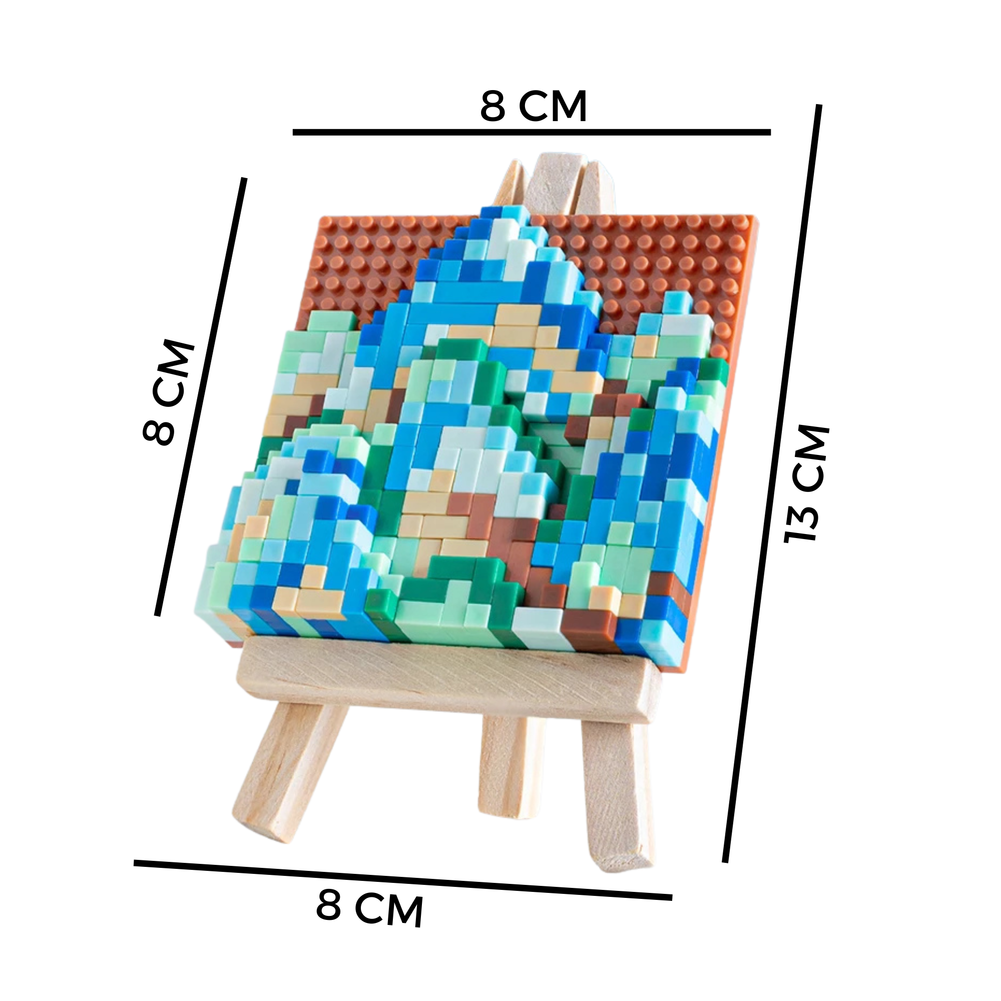 Mini Famous Painting Building Block Set with Wooden Easel – DIY Pixel Art Kit - Beyond Bricks