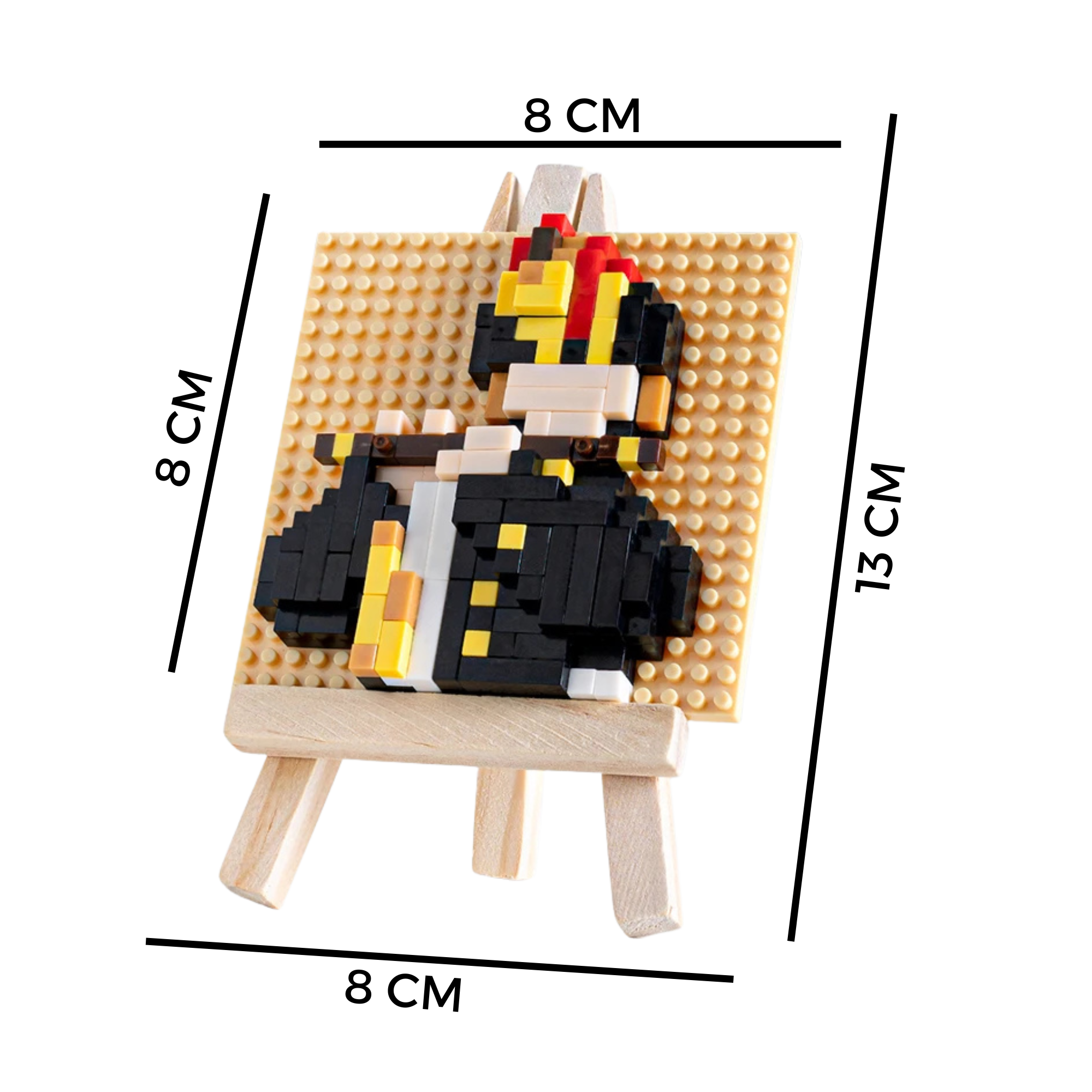 Mini Famous Painting Building Block Set with Wooden Easel – DIY Pixel Art Kit - Beyond Bricks