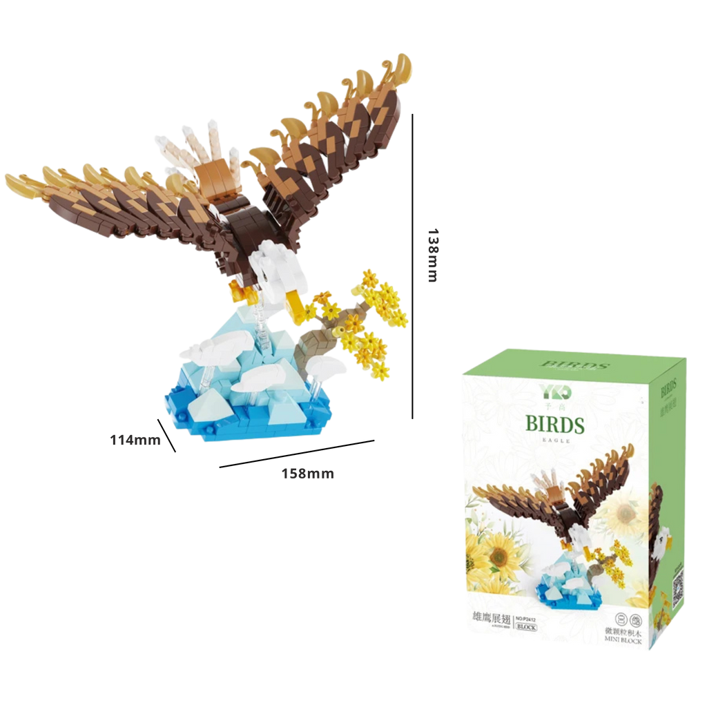 Bird Building Blocks – DIY Micro Brick Kits (Parrot, Seagull, Cockatoo & Hummingbird) - Beyond Bricks