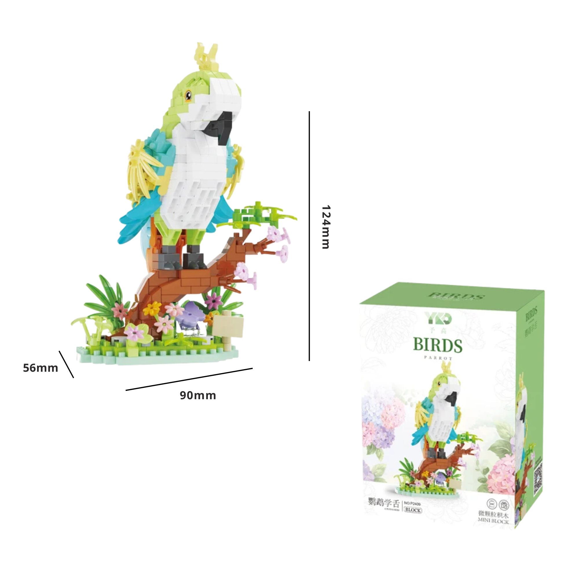 Bird Building Blocks – DIY Micro Brick Kits (Parrot, Seagull, Cockatoo & Hummingbird) - Beyond Bricks