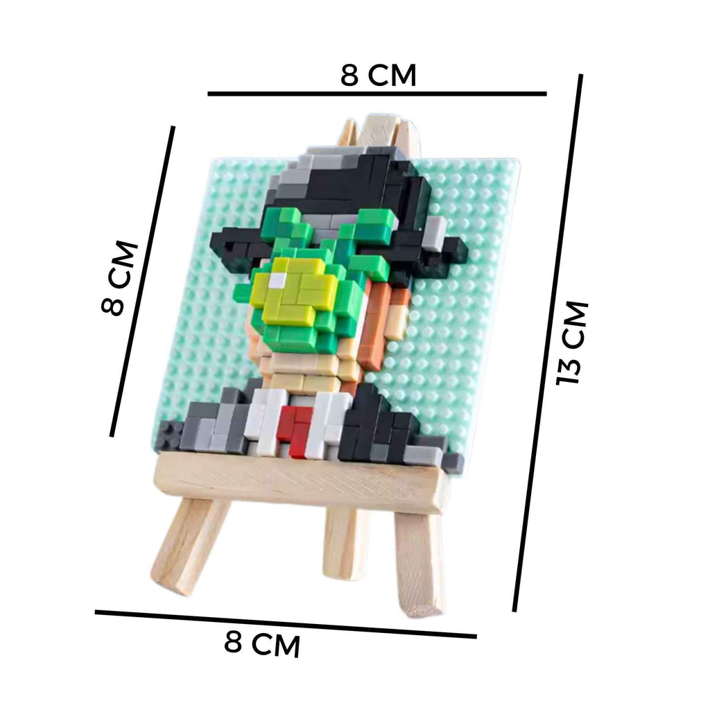 Mini Famous Painting Building Block Set with Wooden Easel – DIY Pixel Art Kit