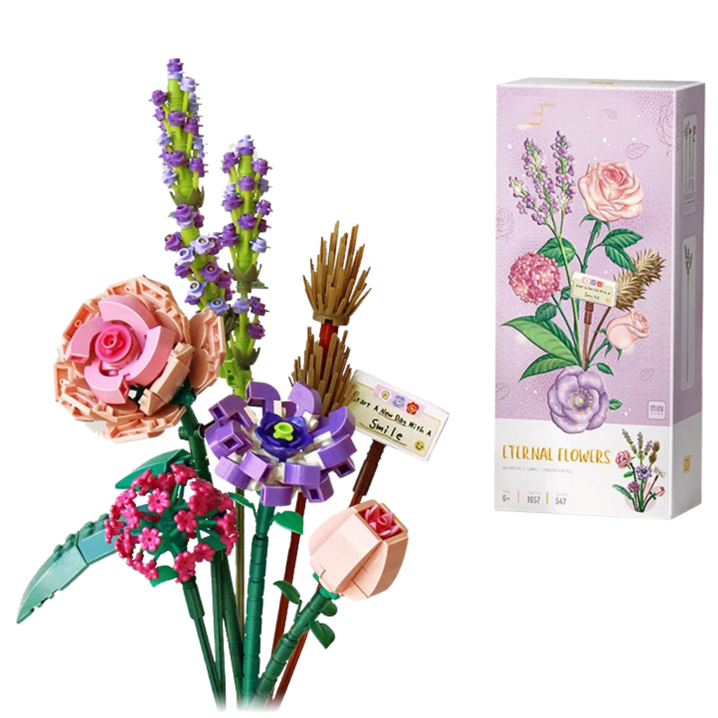 Flower Bouquet Building Blocks – DIY Rose, Hydrangea, Lily of the Valley & Mixed Blooms | Creative Brick Set Gift - Beyond Bricks