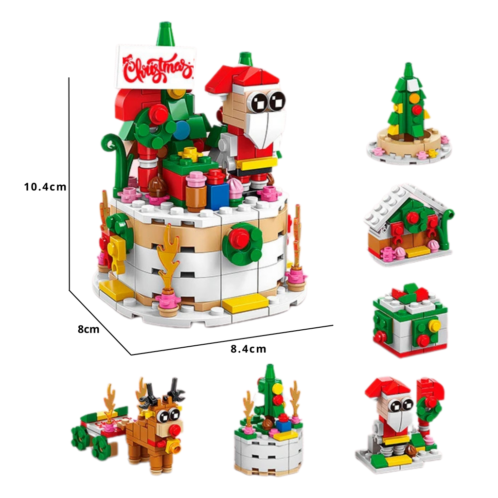 Festive Christmas Village Blocks – Collectible Holiday Houses with LED Lights - Beyond Bricks