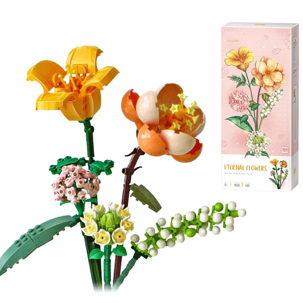 Flower Bouquet Building Blocks – DIY Rose, Hydrangea, Lily of the Valley & Mixed Blooms | Creative Brick Set Gift - Beyond Bricks